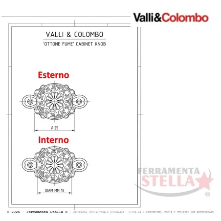 Tappo copri dado copridado per pomo maniglione | ferramentastella.com