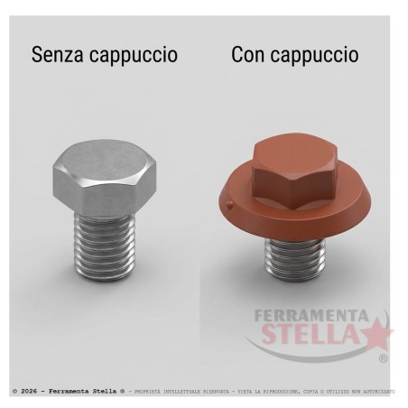 Cappuccio tappo per viti esagonali a coperture | ferramentastella.com