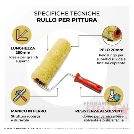 Rullo in acrilico verde antisolvente | ferramentastella.it