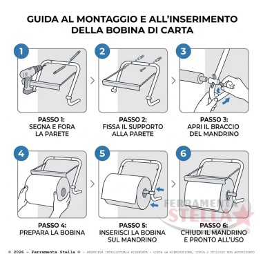 Portarotolo da Muro con Tagliacarta per Carta | ferramentastella.com