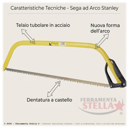 Sega ad arco 750 mm per giardinaggio | ferramentastella.it