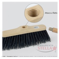 SCOPA MODELLO INDUSTRIALE PER PULIZIA SETOLA NERA  2