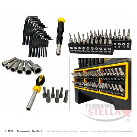 Set Giraviti e Inserti completo di 114 Pezzi | ferramentastella.com