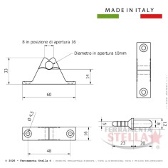 Pinza gancio ferma blocca porta fermaporta ottone | ferramentastella.it 2