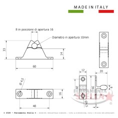 Pinza ferma porta in ottone lucido fermaporta  | ferramentastella.com 2