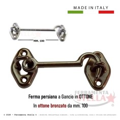 Fermapersiane gancio persiane in ottone | ferramentastella.it