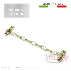 Catenella fermaporte ottone 180mm fermafinestre | ferramentastella.com 2