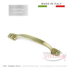 Maniglietta maniglia per mobili ottone lucido | ferramentastella.it