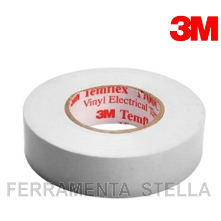 NASTRO ISOLANTE ISOLATO BIANCO 3M IN PVC ELETTRICISTA TEMFLEX 1500