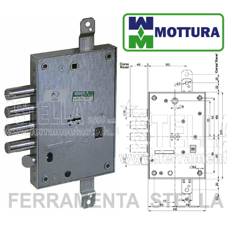 Serratura per porta blindata