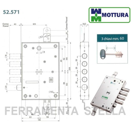Serratura per porta blindata