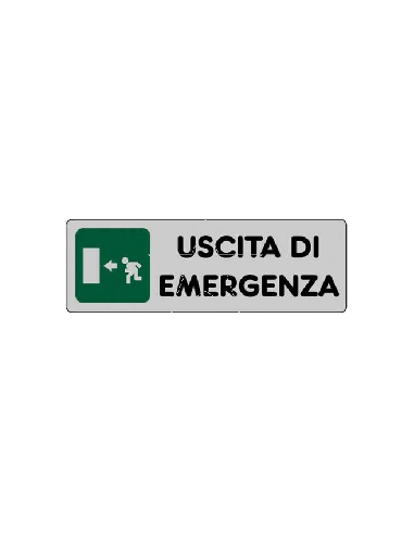 Etichetta adesiva uscita di emergenza sinistra | ferramentastella.it