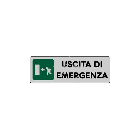 Etichetta adesiva uscita di emergenza sinistra | ferramentastella.it