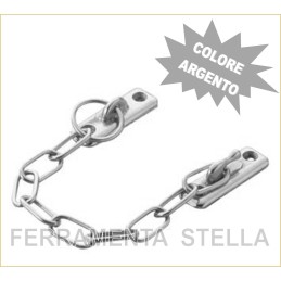 Catenella fermaporte 150 mm  cromo lucido
