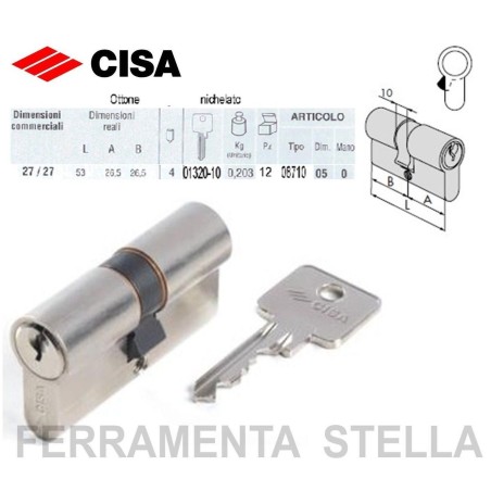 Cilindro Cisa foro Yale Profilo europeo