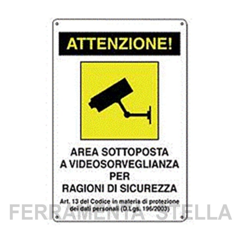 AREA SOTTOPOSTA A VIDEOSORVEGLIANZA