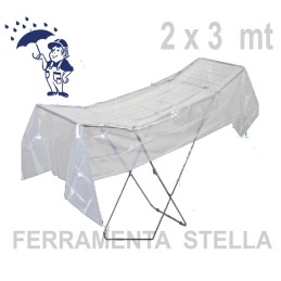 TELO ANTIPIOGGIA 3X2 X PROTEGGERE IL BUCATO PANNI STENDIBIANCHERIA STENDINO