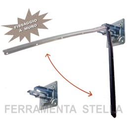 COPPIA ASTE FISSE STENDIBIANCHERIA DA BALCONE BRACCI SUPPORTO RINGHIERA STENDINO