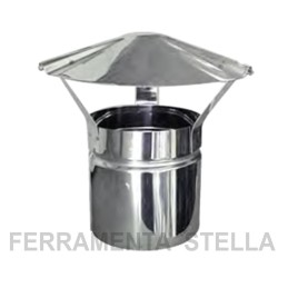 FUMAIOLO D. 100 COMIGNOLO CINESE FISSO LAMIERA ZINCATO x STUFA CAMINO CANNA FUMARIA 2