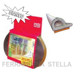 GUARNIZIONE ADESIVA PARAFREDDO BIANCO 6 MT PARASPIFFERI PORTE FINESTRE IN GOMMA