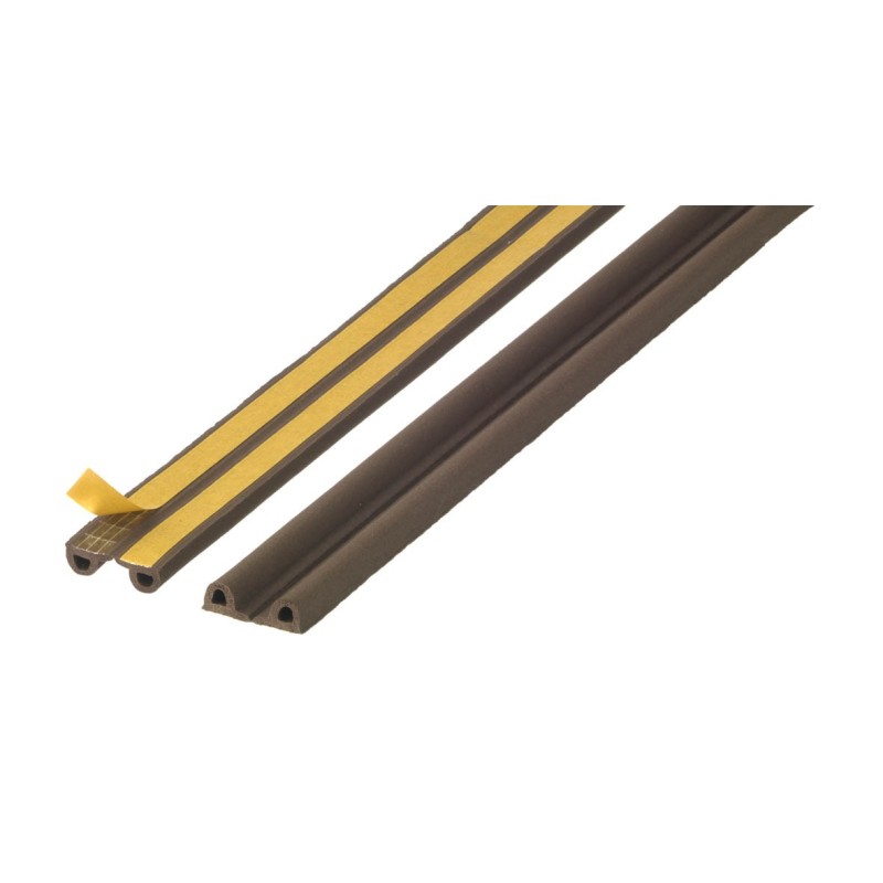 GUARNIZIONE ADESIVA PARAFREDDO MARRONE 9mm X 6MT PVC PARASPIFFERI PORTE FINESTRE