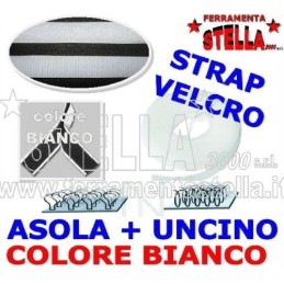 NASTRO A STRAPPO ADESIVO FEMMINA 25 m BIANCO 20 mm VML