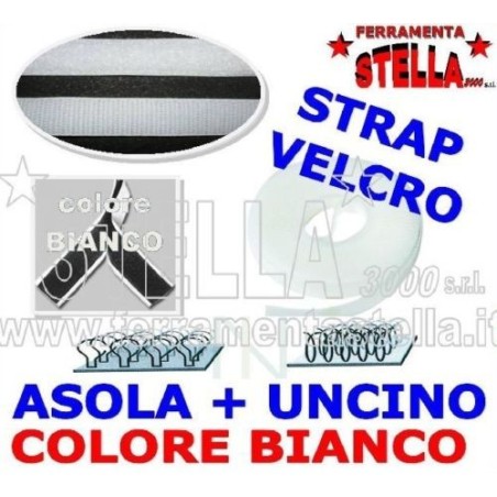 Nastro Velcro Strap adesivo mm 20 asola + uncino