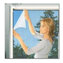 ZANZARIERA A STRAPPO CON VELCRO PER FINESTRE BIANCA 1,80 X 1,50 MT. 2