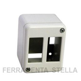 CASSETTA SCATOLA MAGIC PORTAFRUTTO PER ESTERNO PER CANALINA CONTENITORE 2 POSTI 2
