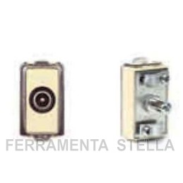 PRESA TV COASSIALE CONNETTORE MASCHIO TIPO BTICINO MAGIC TONDO' 2