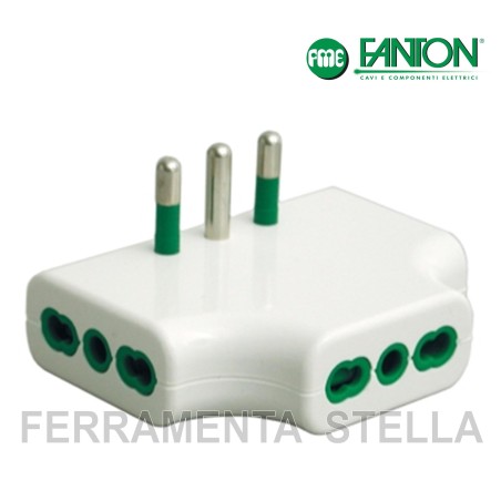 Adattatore triplo piatto 16A
