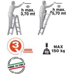 Scala telescopica ACCIAIO