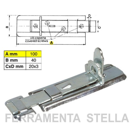 Catenaccio portalucchetto leggero mm 100