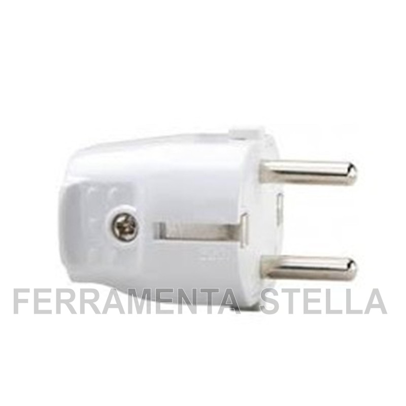 SPINA ELETTRICA VOLANTE MOBILE BIANCA PER PROLUNGA CAVO 10A 250V PRESA CORRENTE