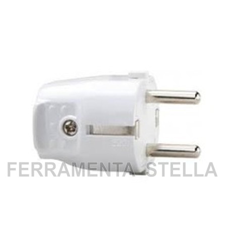 SPINA ELETTRICA VOLANTE MOBILE BIANCA PER PROLUNGA CAVO 10A 250V PRESA CORRENTE