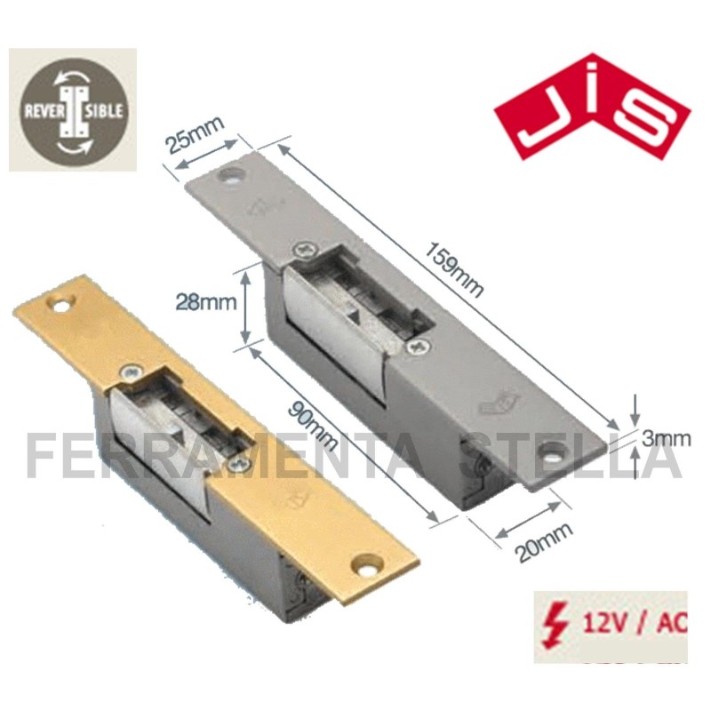 INCONTRO CONTROPIASTRA CONTRO PIASTRA RISCONTRO ELETTRICO x SERRATURE PORTE JIS