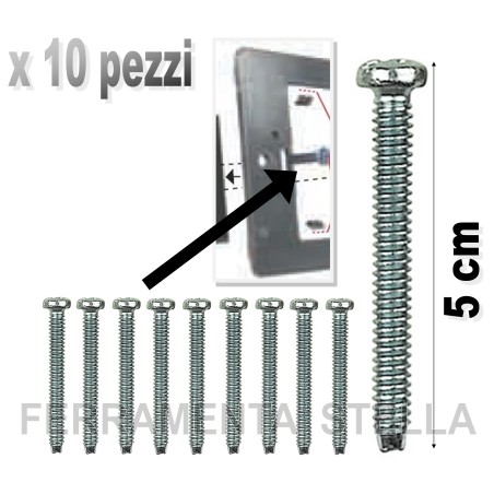 VITI VITE PROLUNGATA x SOPPORTO SCATOLA PLACCA ELETTRICA PROLUNGATE LUNGHE 5 CM
