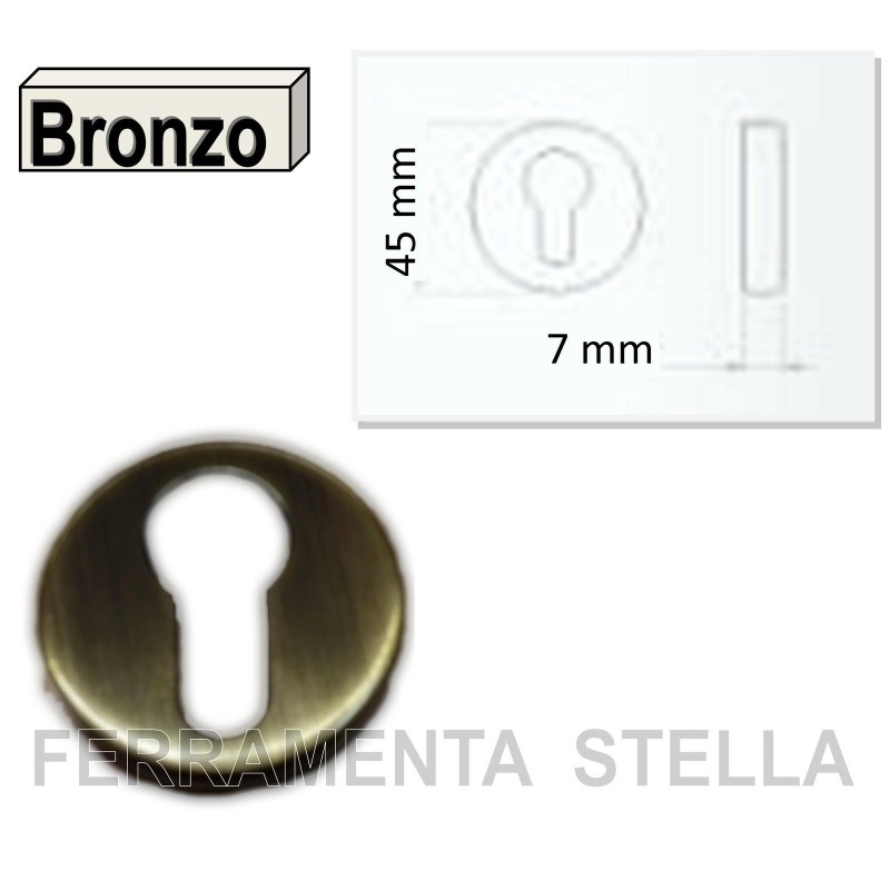 BOCCHETTA ROSETTA FORO YALE PER MANIGLIE 45 ORO x BLINDATA