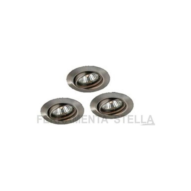 TRIS 3 FARETTI INCASSO ORIENTABILI 50 W MASSIVE