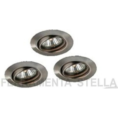TRIS 3 FARETTI INCASSO ORIENTABILI 50 W MASSIVE
