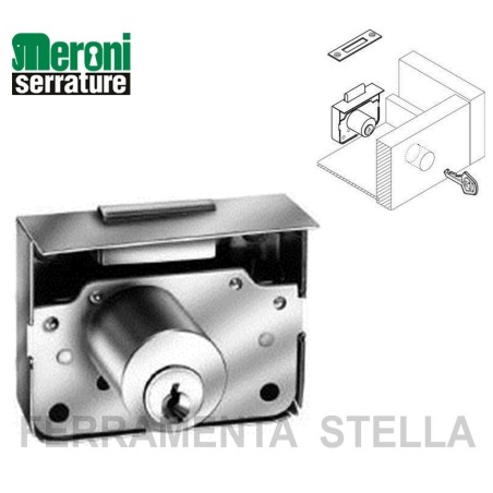 Serratura da applicare per cassetto e antina
