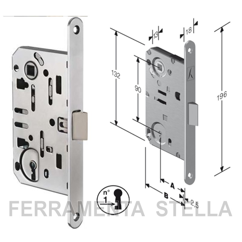 SERRATURA PATENT PER PORTE INTERNE - BUSSOLE