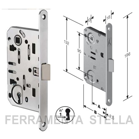SERRATURA PATENT PER PORTE INTERNE - BUSSOLE