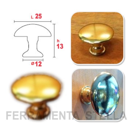 Pomolino oro diam.  22 mm