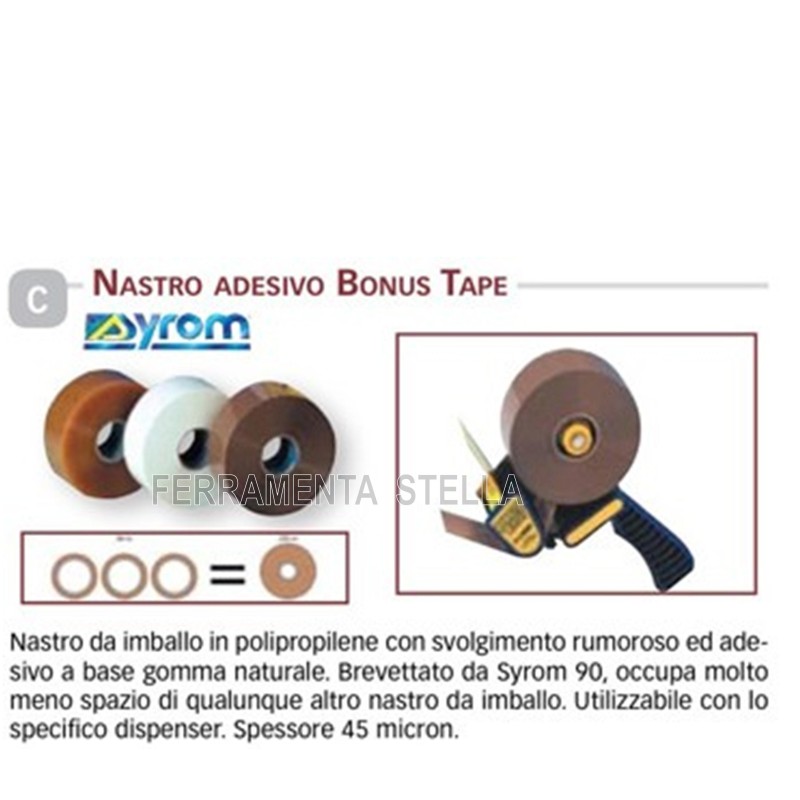SCOTCH IMBALLAGGIO PER PACCHI NASTRO ADESIVO SYROM 50 mm x 200 metri SVOLGIMENTO SILENZIOSO