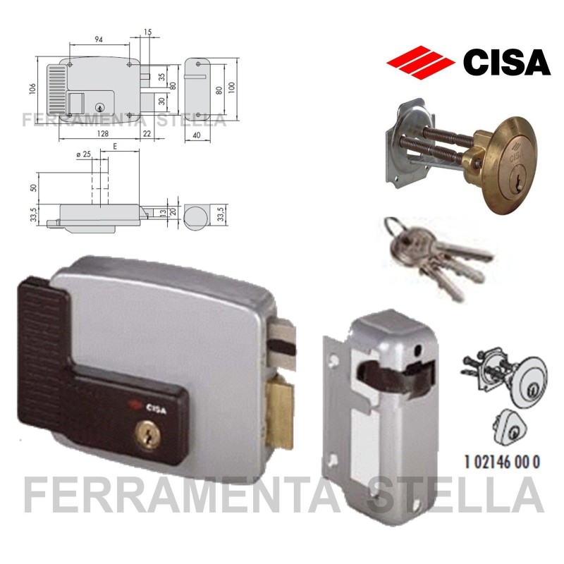 SERRATURA ELETTRICA CISA 11670 PORTA PORTONCINO INGRESSO LEGNO