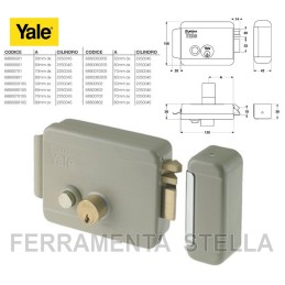 SERRATURA YALE ELETTRICA 680.80 PORTA IN FERRO PORTONCINO INGRESSO DA APPLICARE