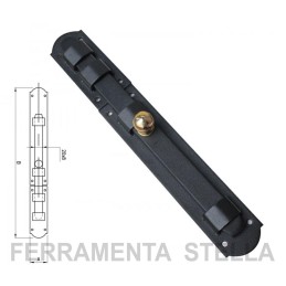 CATENACCIO RUSTICO TRASVERSALE CHIAVISTELLO PORTA PORTONE INFISSI FERRO NERO
