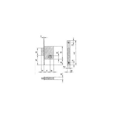 SERRATURA A DOPPIA MAPPA CISA 57223 SICUREZZA x FERRO LEGNO BLINDATA