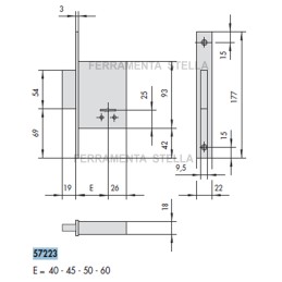 SERRATURA A DOPPIA MAPPA CISA 57223 SICUREZZA x FERRO LEGNO BLINDATA 2